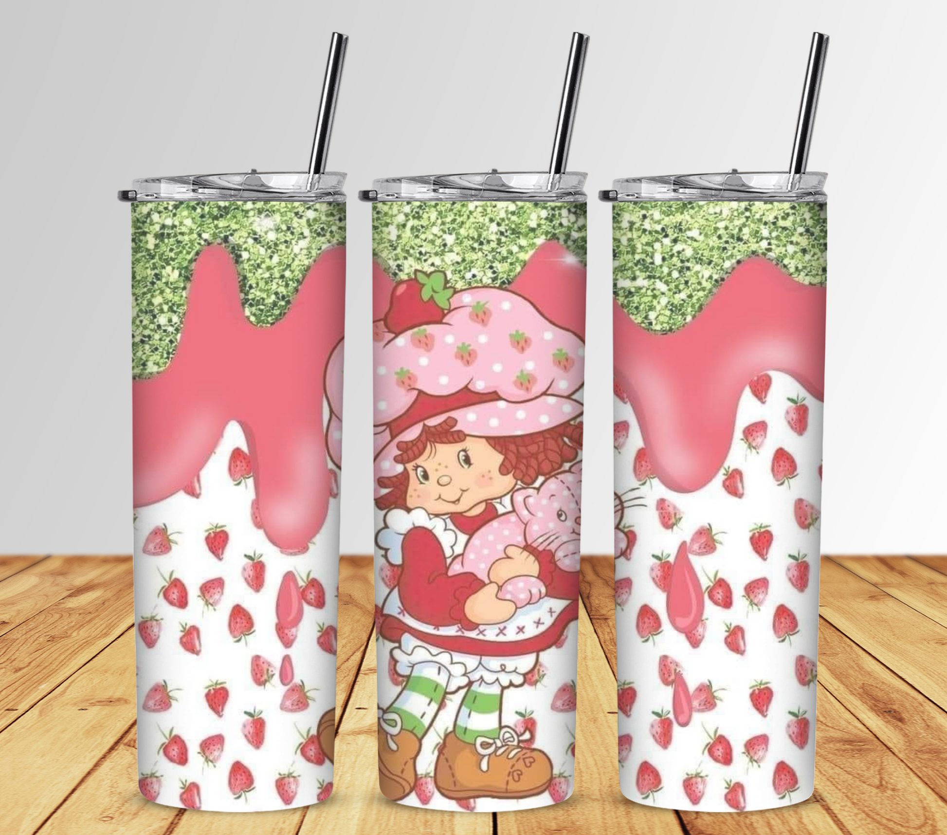 Strawberry Milk - 20 oz Skinny Tumbler - Monkeyshine Apparel and Gifts